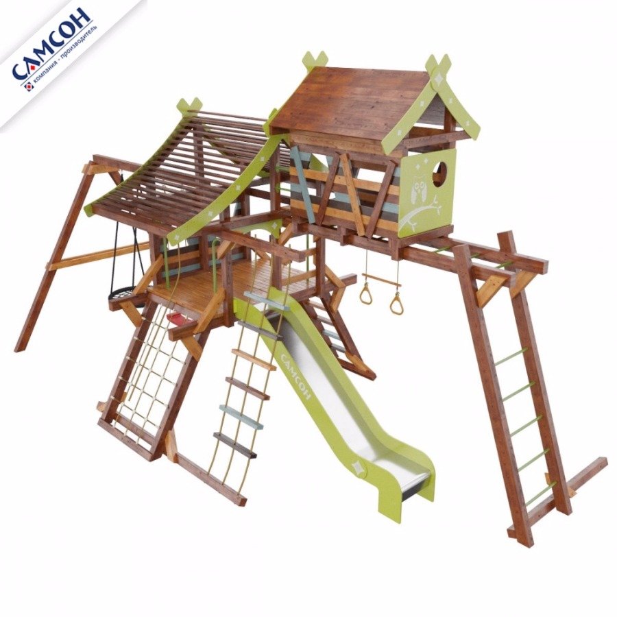 Детская игровая деревянная площадка ХИЖИНА АКВИТАНИЯ Самсон