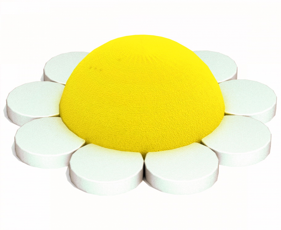 Резиновая 3D-фигура ZION Ромашка (для парков и детских площадок)