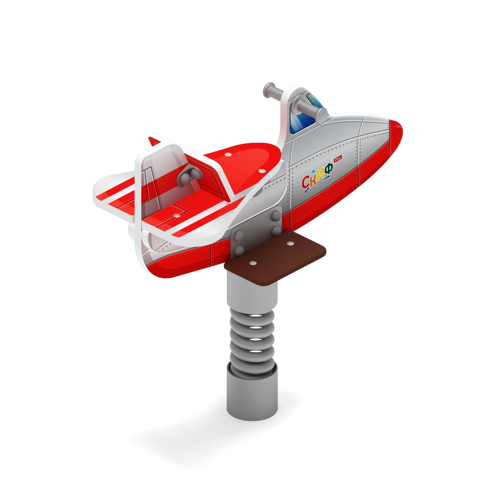 САМОЛЕТИК (красный) качалка на пружине ИО 22.03.02-03