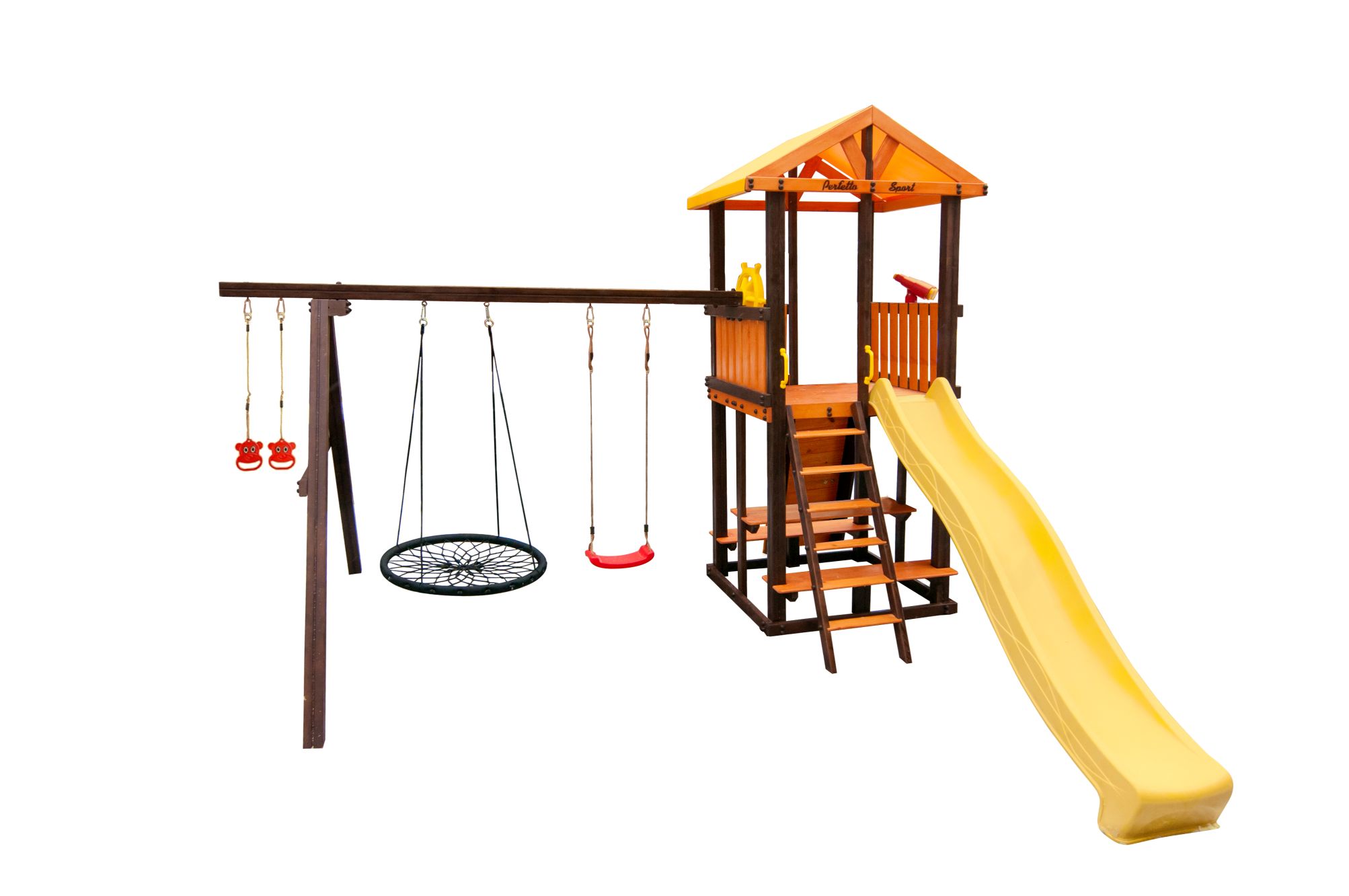 Игровой комплекс Perfetto sport «Bari-4» + качели "Паутина"