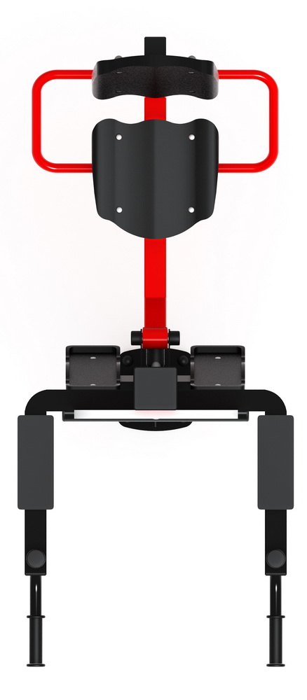 Тренажер уличный ЖИМ НОГАМИ + БРУСЬЯ (красный) СТ 023-11