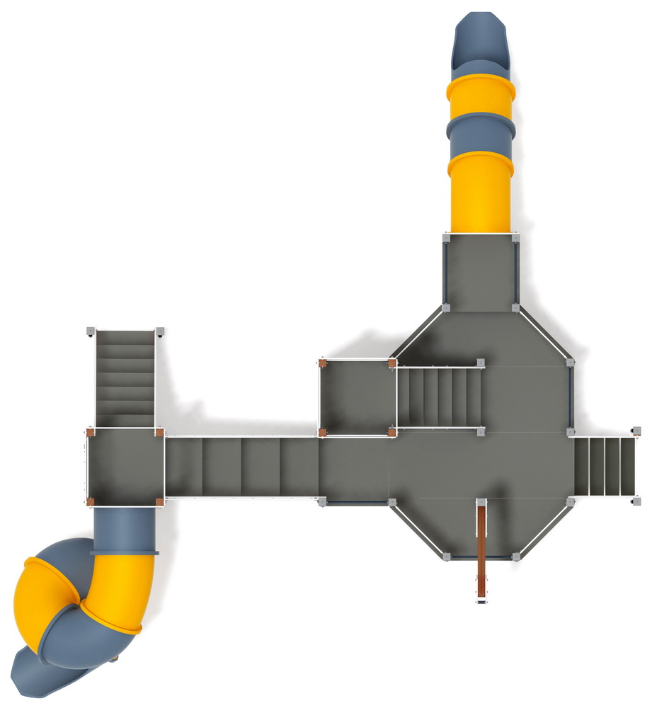 БУРОВАЯ детский игровой комплекс (горка-труба винтовая Н 2000, горка труба Н 1200) ДИК 2.28.01-01