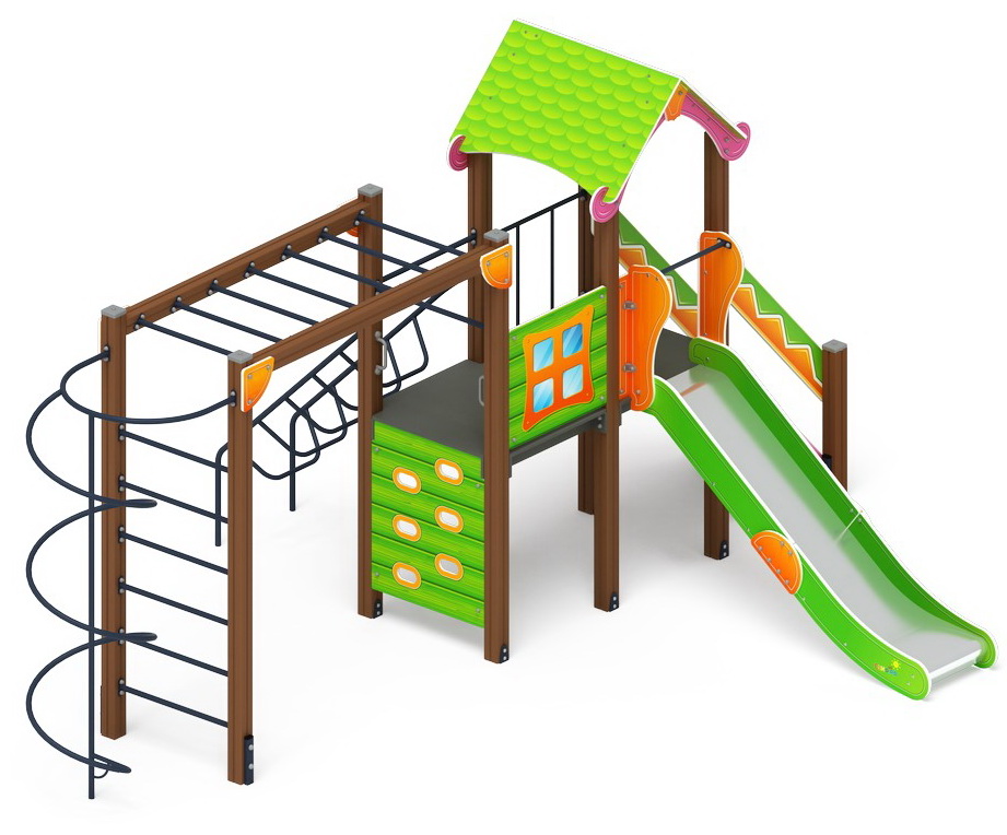 ЛУКОМОРЬЕ детский игровой комплекс ДИК 2.25.05-01.С (Н=1200)