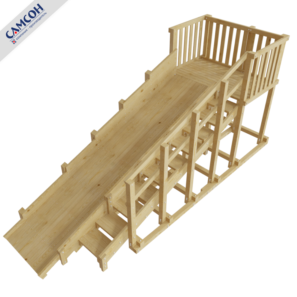 Детская зимняя горка ИСЛАНДИЯ Самсон