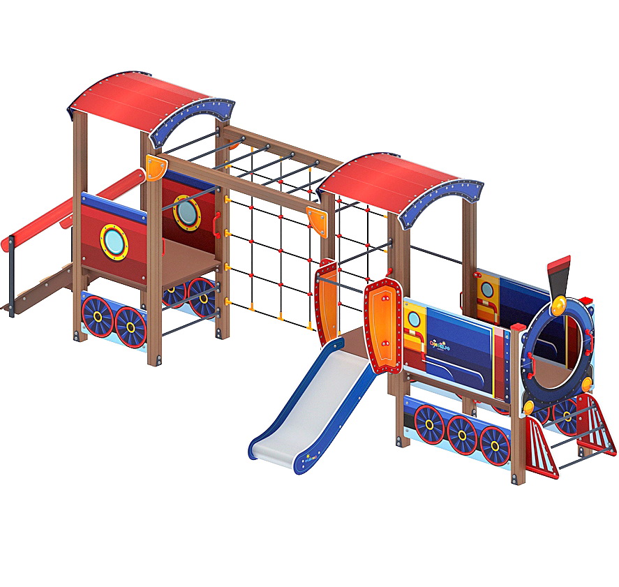 ПАРОВОЗИК детский игровой комплекс ДИК 1.03.5.03-01 (H=750)