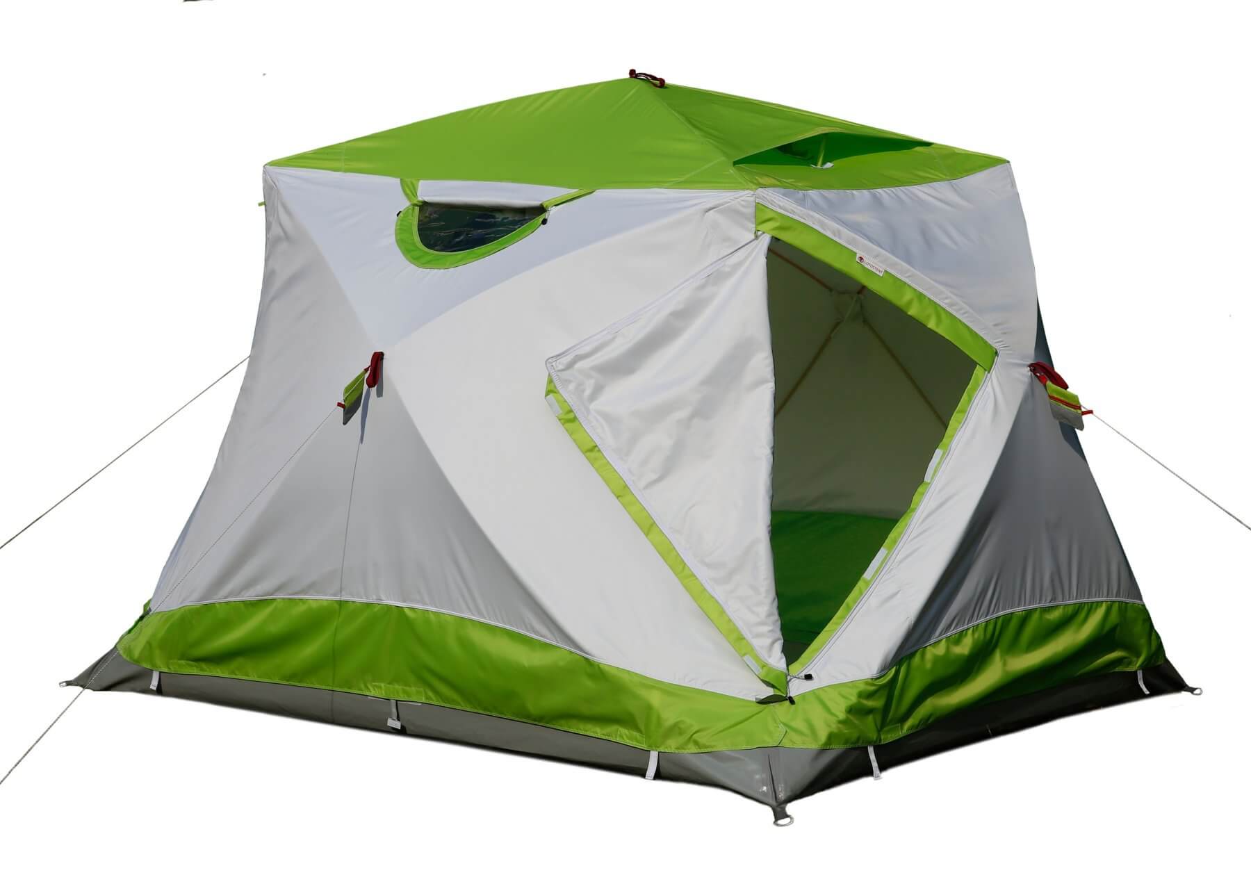 Зимняя палатка ЛОТОС Куб 4 Компакт Термо (лонг) (утепленный тент; стеклокомпозитный каркас)