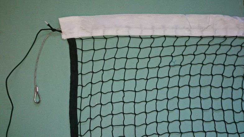 Сетка для бадминтона толщина нити 1,5 мм, трос металл (02.301)