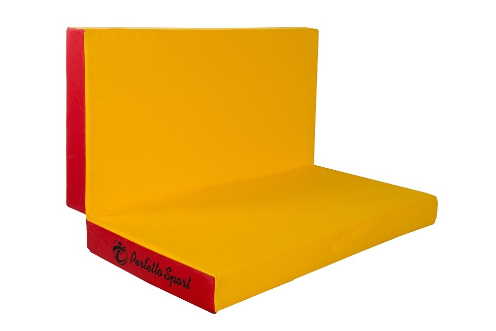 Мат № 3 (100 х 100 х 10) складной PERFETTO SPORT красно/жёлтый
