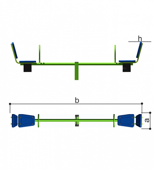 Качалка-балансир (цельная балка) Romana 108.50.00