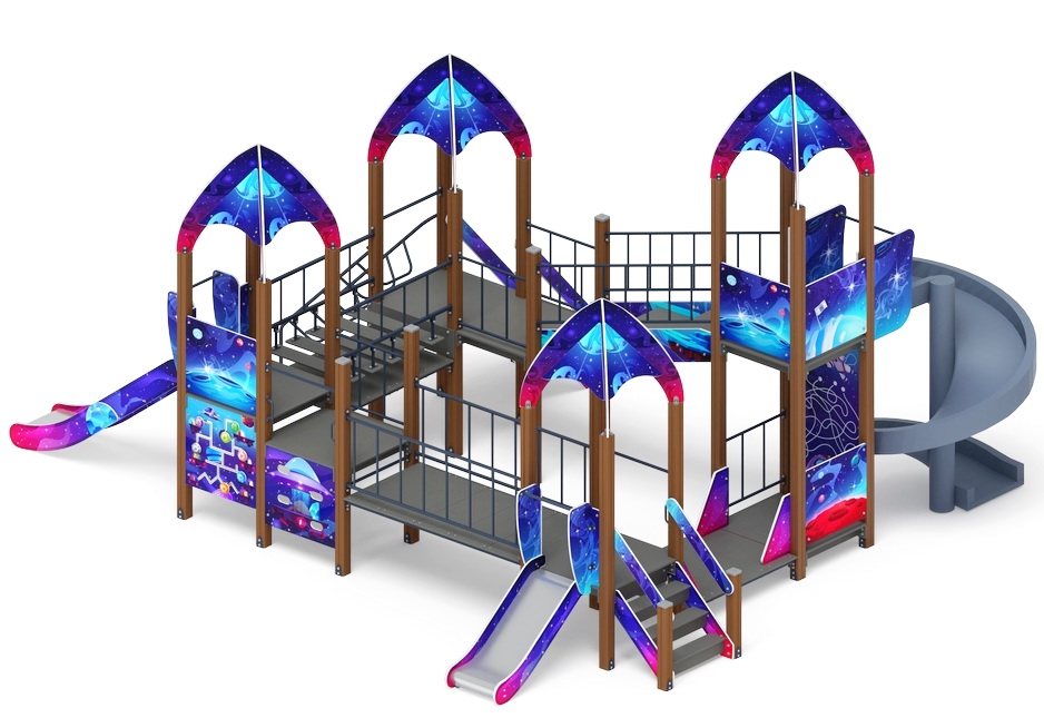 КОСМОПОРТ детский игровой комплекс ДИК 2.14.02-02 (H=750, H=1200, H=2000)