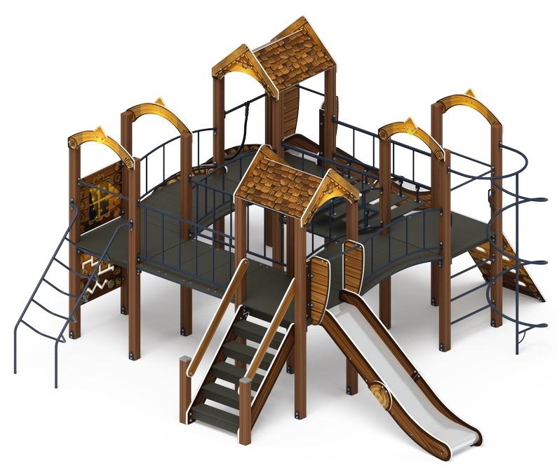 ДВОРИК ДЕТСТВА (Эко) детский игровой комплекс ДИК 2.01.4.01-02 (Н=1200)