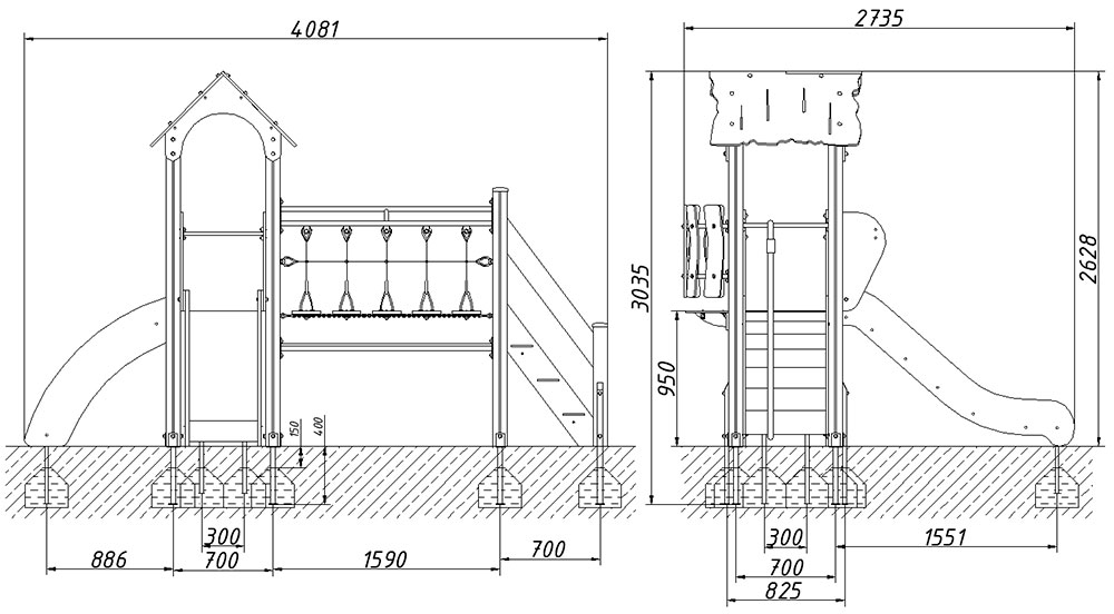 Детский игровой комплекс ZION Домик из Простоквашино (КД048)