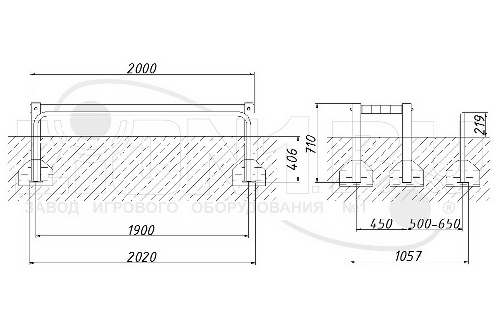 Скамья для пресса ZION с упором ВБ-200Б (ВБ018)