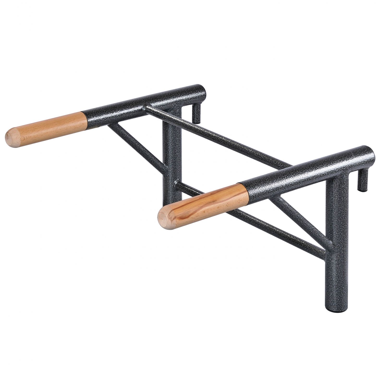 Цельносварные брусья с деревянными ручками NO4