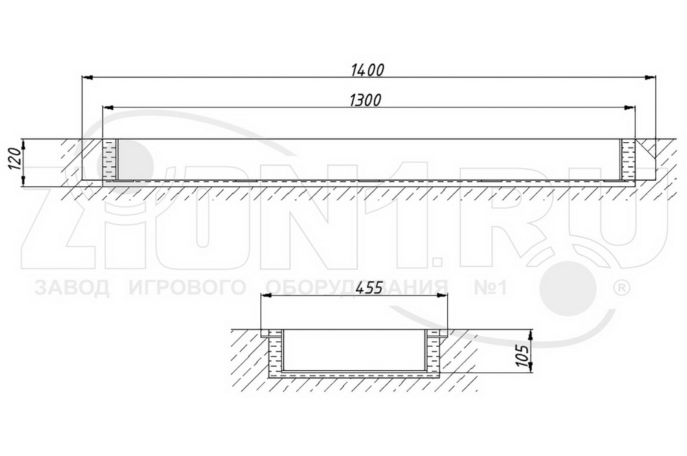 Кассета для бруска отталкивания ZION металлическая (СЭ268)