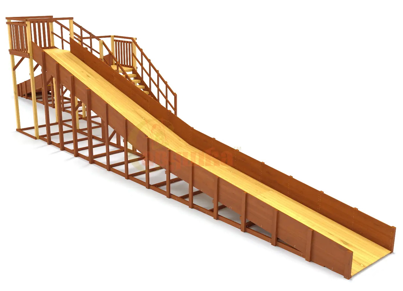 Зимняя горка Савушка ЗИМА 9/1 (скаты 6 и 12 м, разносторонний)