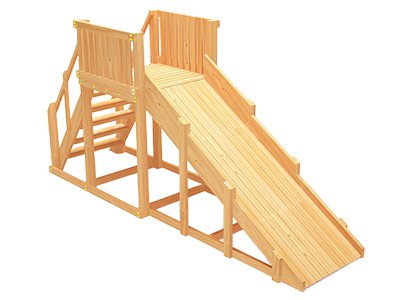 Зимняя горка ЗИМА WOOD-2 Савушка (скат 3 м)