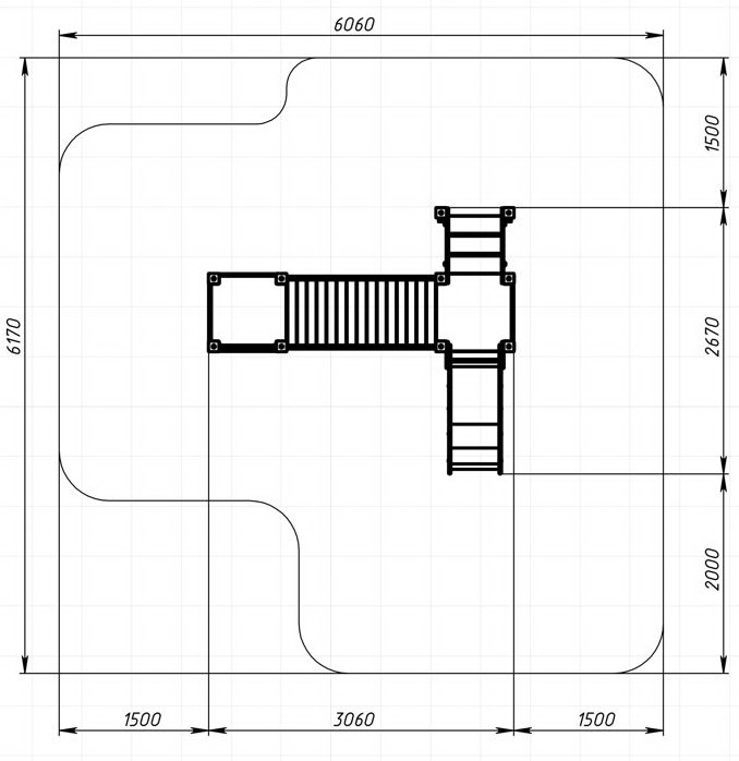 КАРАПУЗ (Эко) детский игровой комплекс ДИК 1.001.03-02 (H=750)