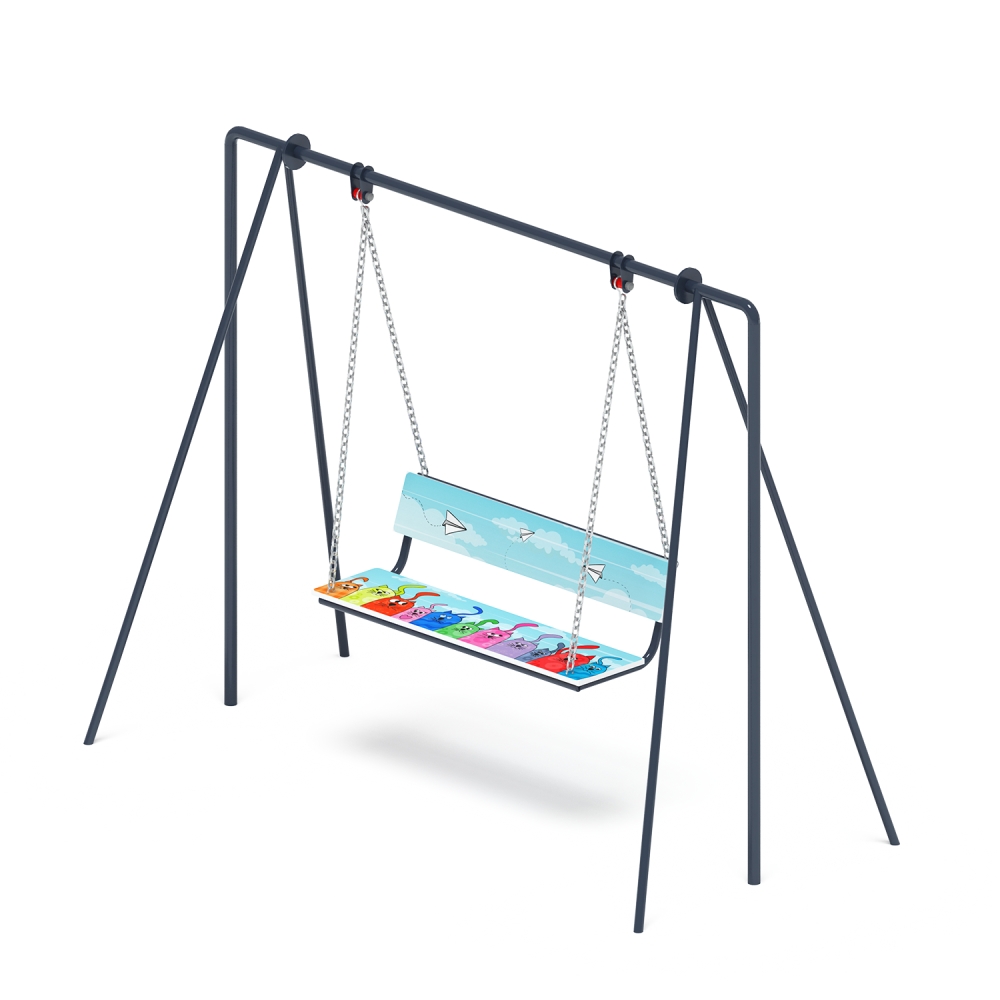 Качели ДИВАН (Коты) для детской площадки МФ 43.01.01-01