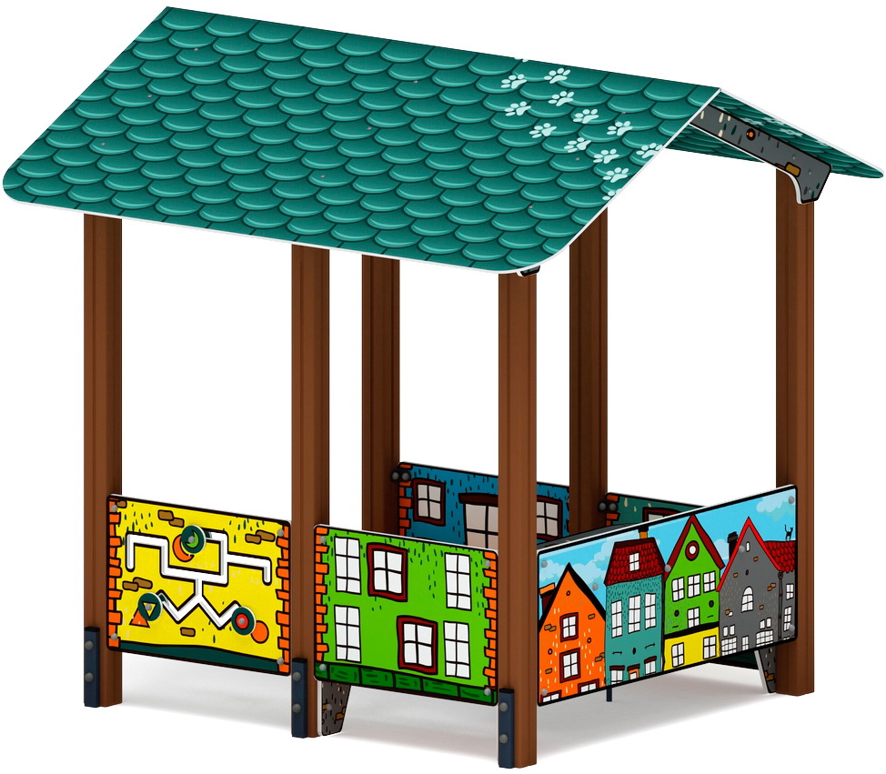 ДОМИК БОЛЬШОЙ 2 (Город) для детской площадки МФ 10.01.08-01