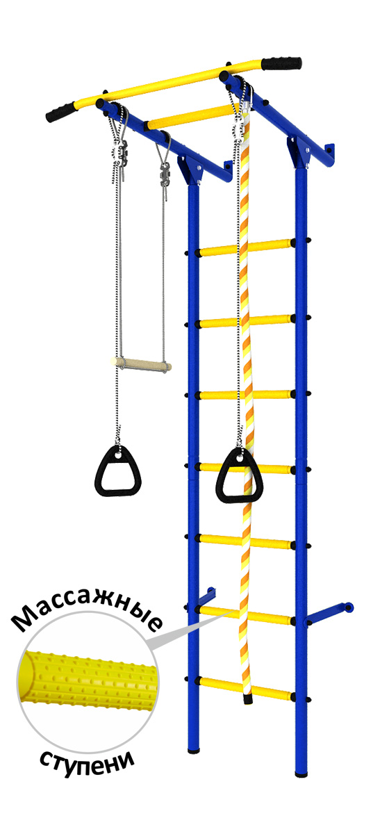 DSK Пристенный (с массажными ступенями) Синий/Желтый ДСКМ-2С-7.06.Г3.410.14-24