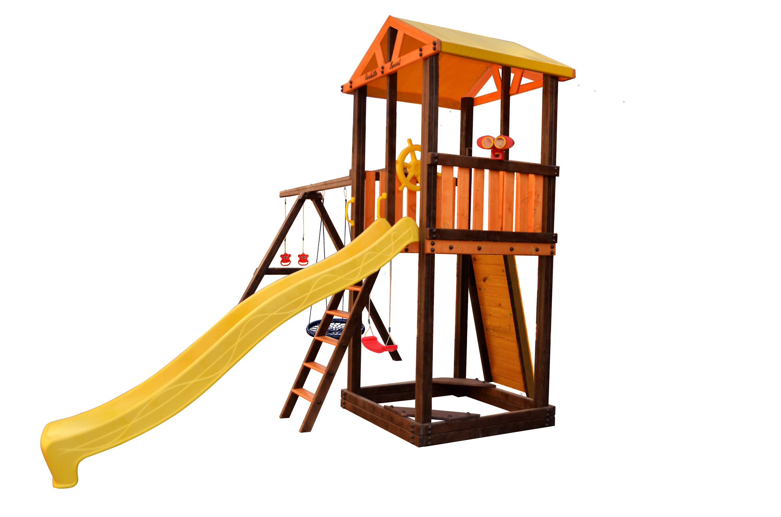 Игровой комплекс Perfetto sport «Pitigliano-4» + качели «Паутина»