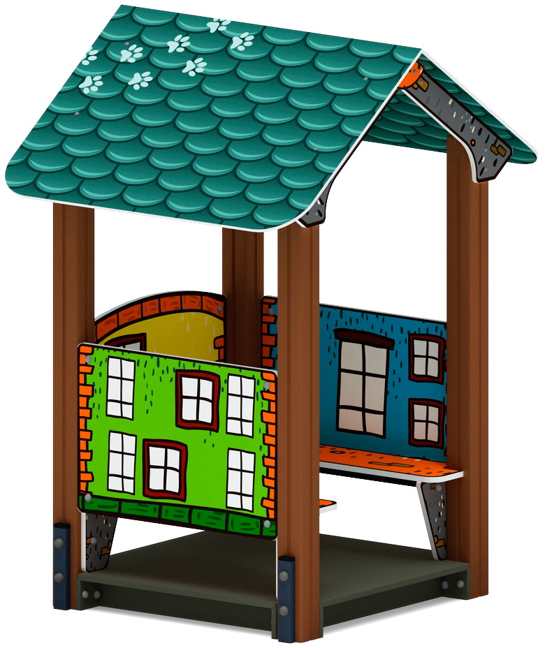 ДОМИК МАЛЫЙ 2 (Город) для детской площадки МФ 10.01.02-01