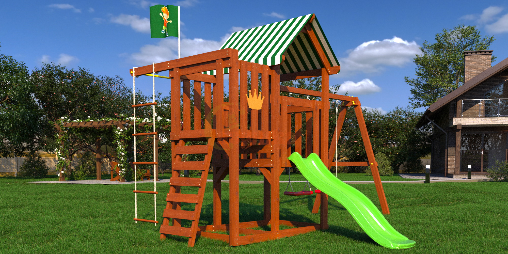 Детская площадка Савушка TooSun 3 (горка 1,7 м)