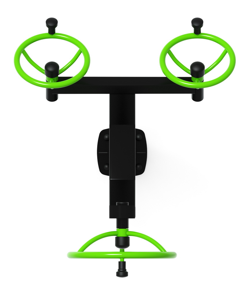 Тренажер уличный РУЛИ (3 руля положение стоя) зеленый СТ 103-12