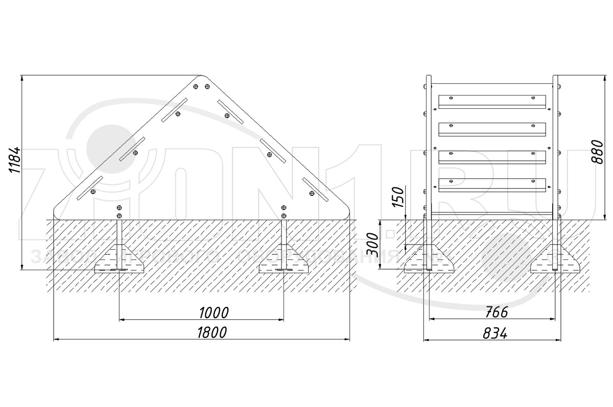 Лесенка-лаз ZION Вулкан (ЭЛ039)