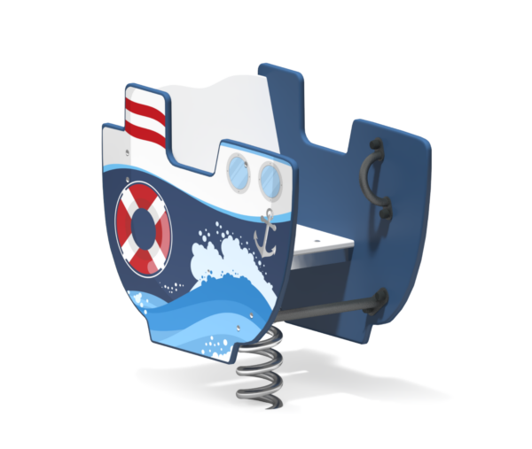 Качалка на пружине для детской площадки Кораблик КБ-12