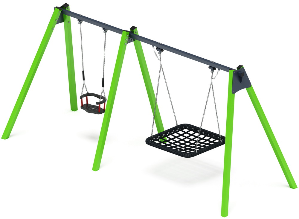 Качели М2 двойные ИО 12.М.06.01.01-02 (зеленый)