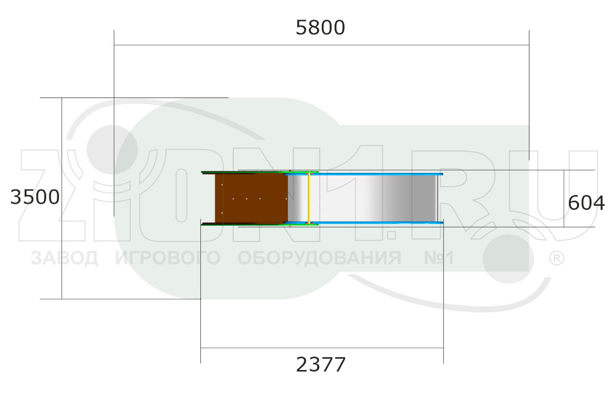 Горка детская ZION Заря H=950 (Г046)