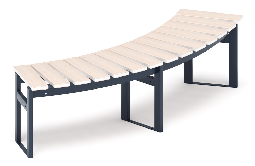 Модульная скамья радиальная (беленый дуб) МФ 42.01.17-01