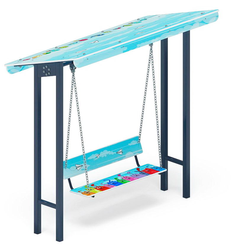 Качели-диван с навесом (Коты) МФ 43.01.02-01