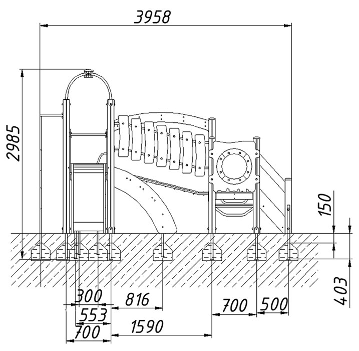 Детский игровой комплекс ZION Леопард (КД017)