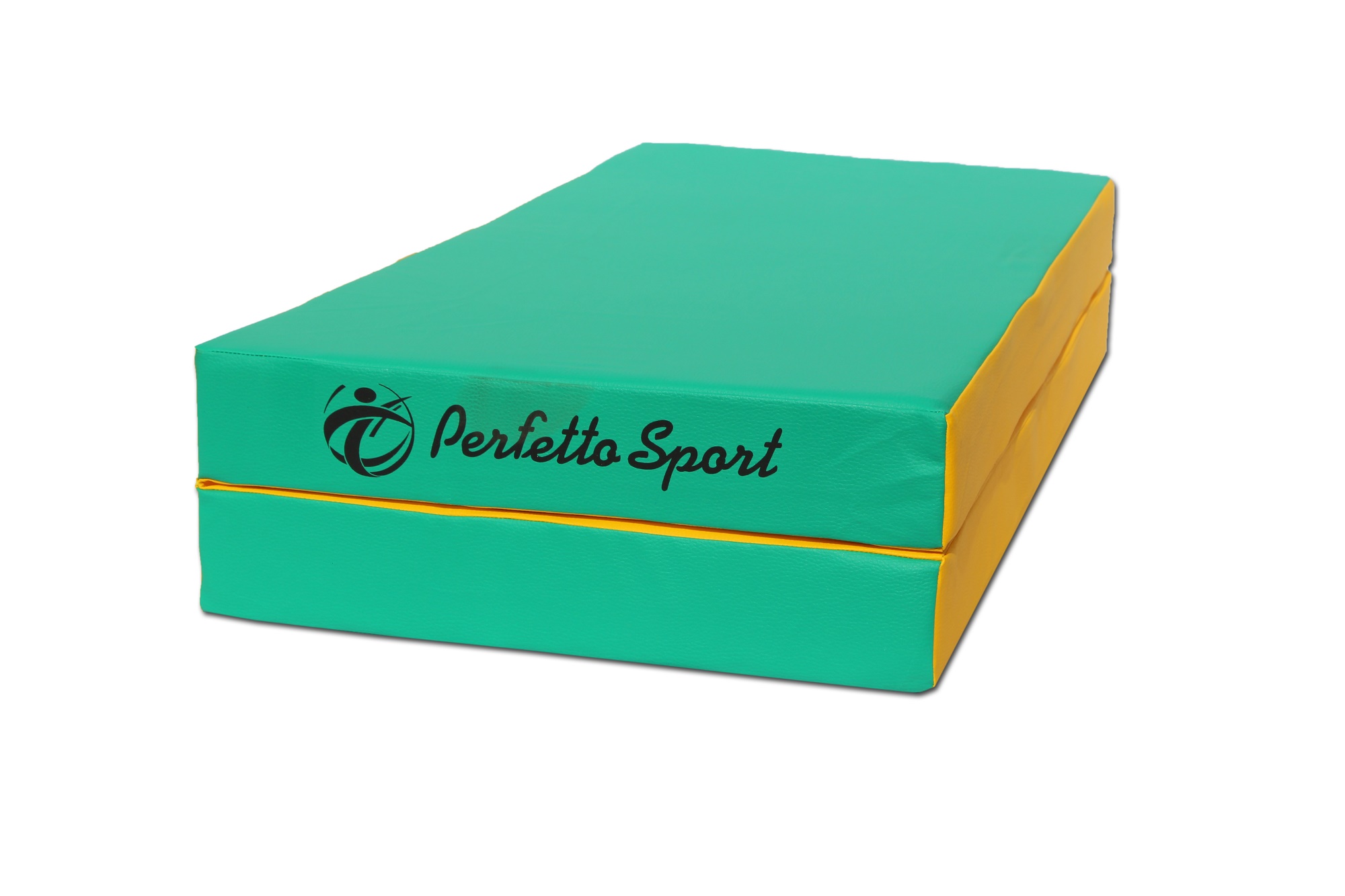 Мат № 3 (100 х 100 х 10) складной PERFETTO SPORT зелёно/жёлтый