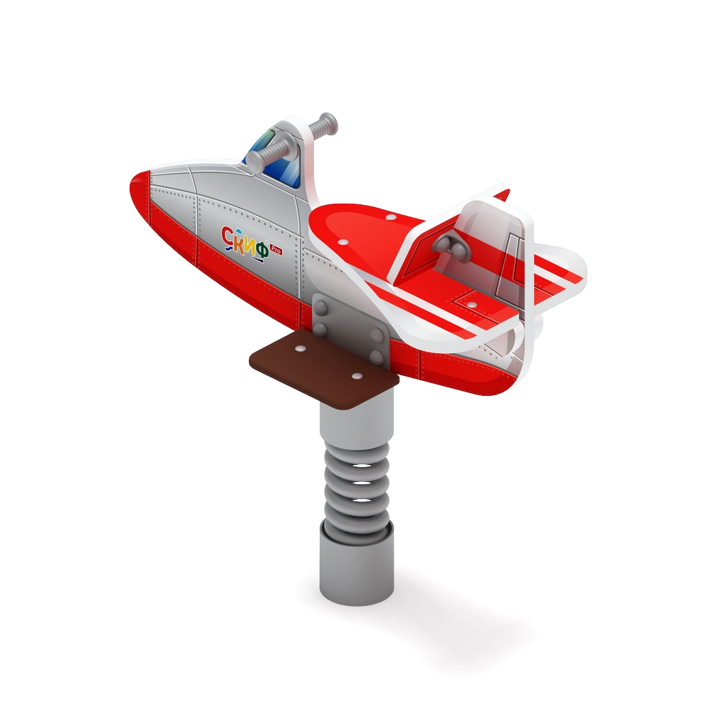 САМОЛЕТИК (красный) качалка на пружине ИО 22.03.02-03