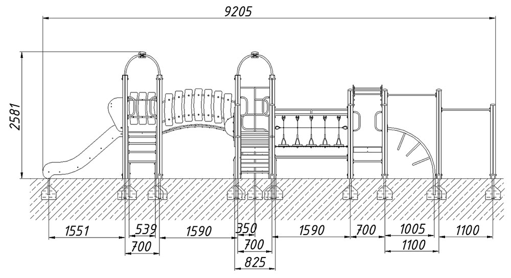 Детский игровой комплекс ZION Леопард (КД017)