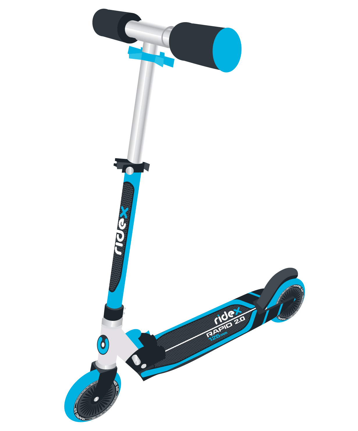 Самокат 2-колесный Rapid 2.0, 125 мм, синий