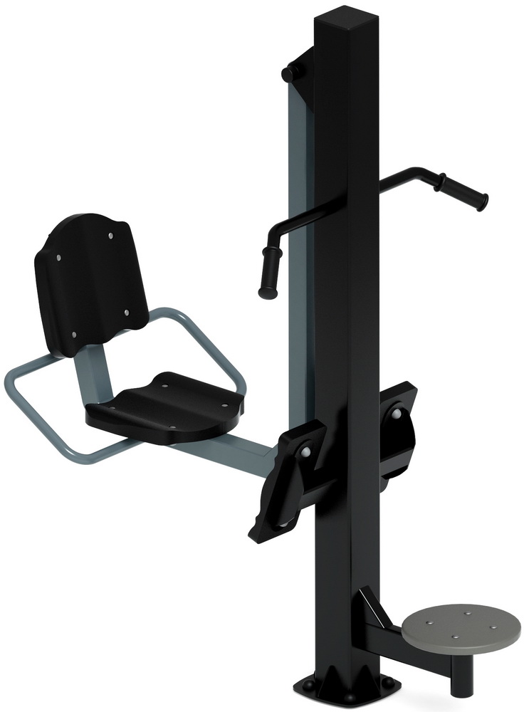 Тренажер уличный ЖИМ НОГАМИ+ ТВИСТЕР (серый) СТ 022-13