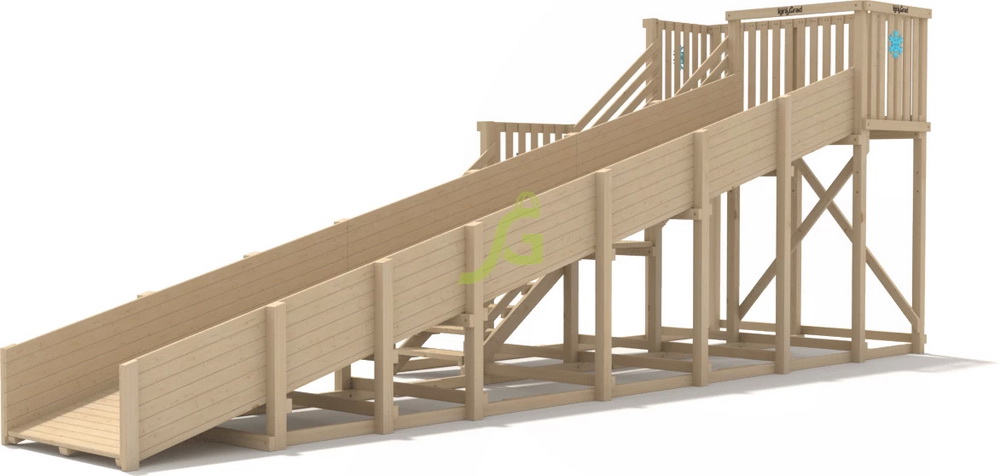 Зимняя горка IgraGrad Snow Fox, скат 8 м, без окраски