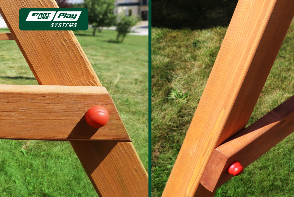 Качели деревянные SLP SYSTEMS (2 секции: качели-гнездо, сиденье гибкое)