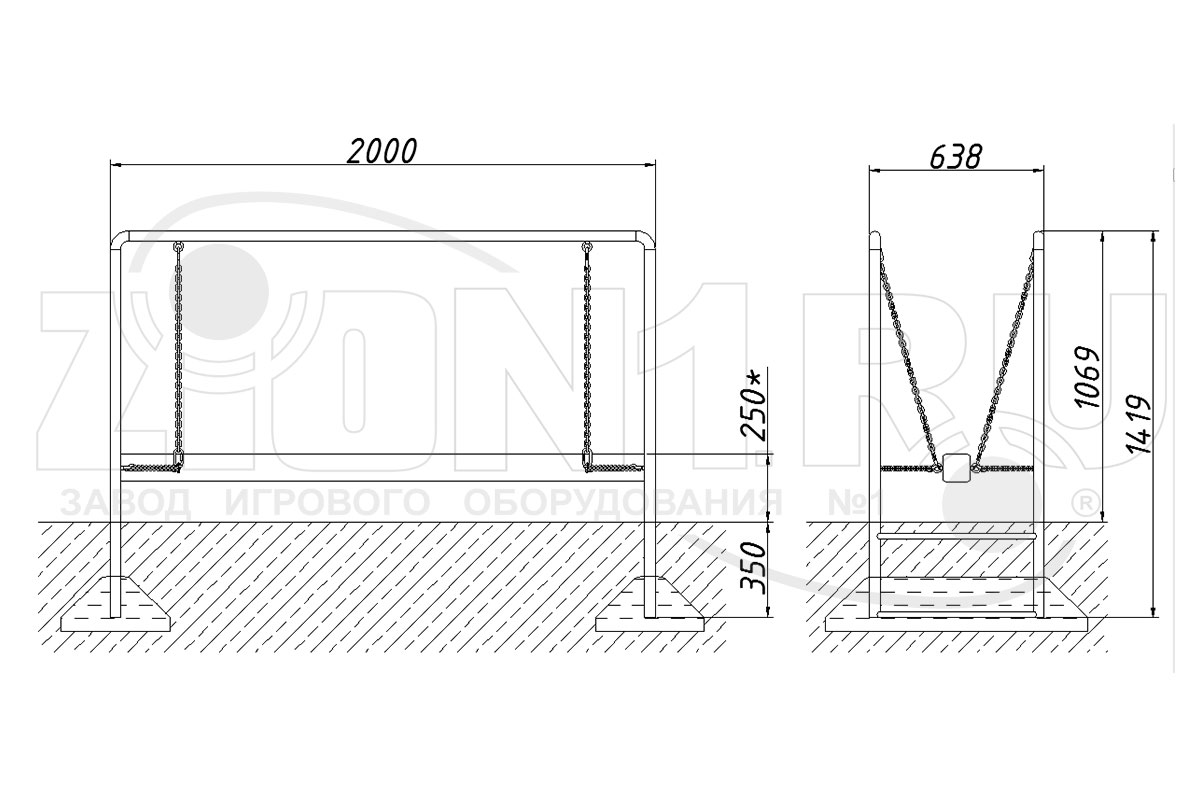 Бревно-балансир ZION Ручеек (СЭ018)