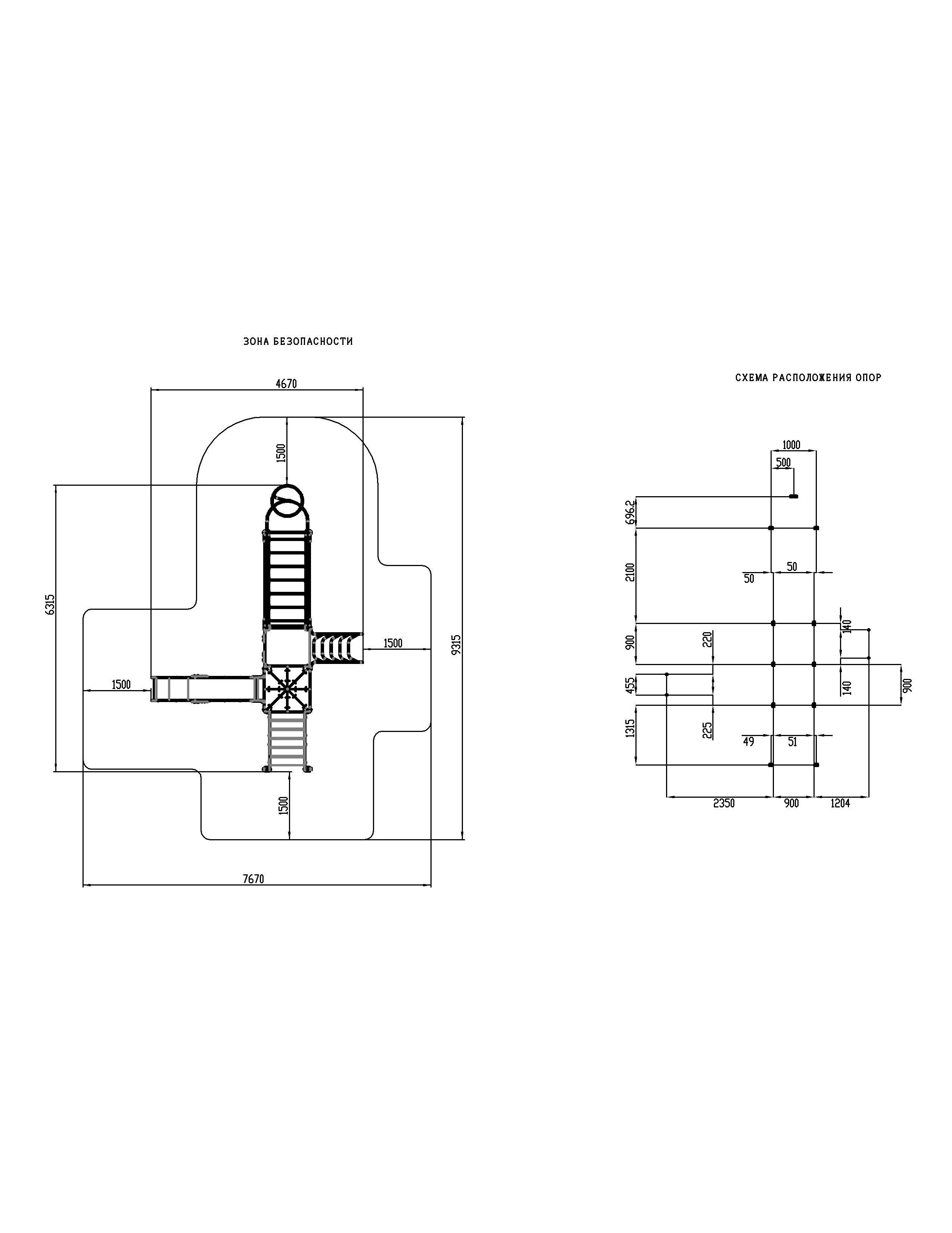 ЗАМОК детский игровой комплекс ДИК 2.18.03-03 (H=1500)