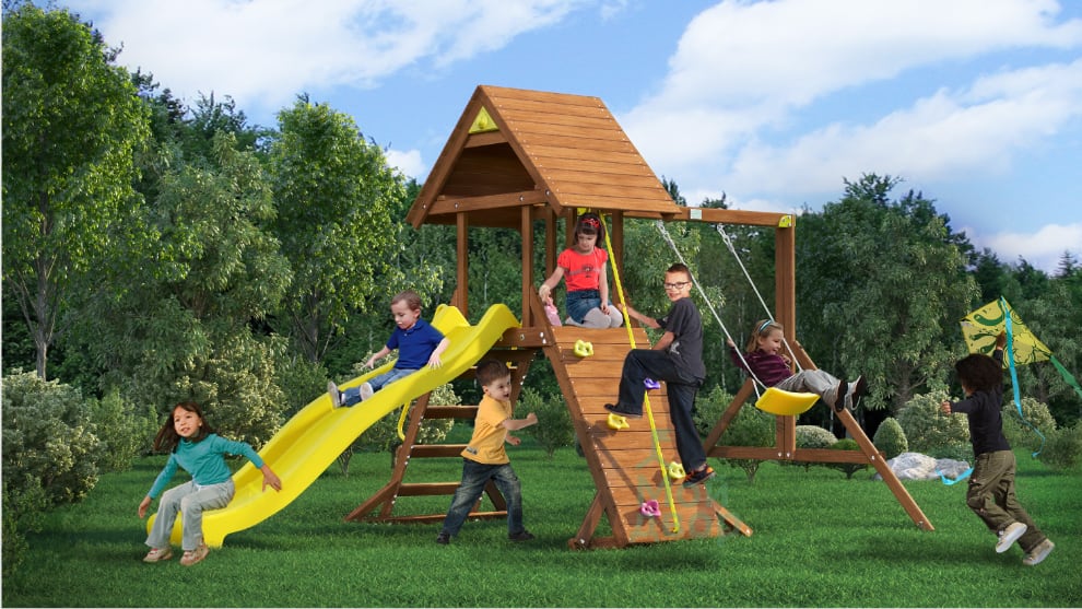 Детский деревянный игровой комплекс КРЕПОСТЬ СВОБОДЫ