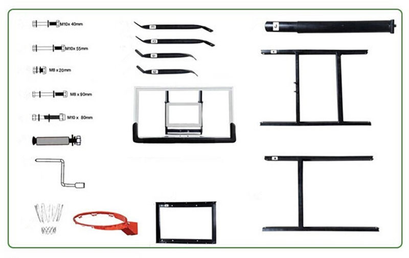 Баск. щит DFC  BOARD54P 136x80cm поликарбонат (два короба)