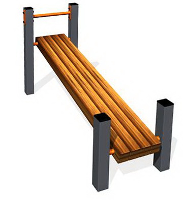 Скамья для пресса ZION наклонная ВБ-200Б (ВБ015)