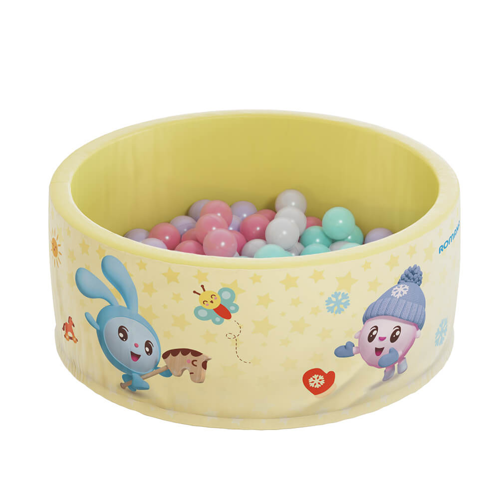 Сухой бассейн Airpool ВРЕМЕНА ГОДА Romana ДМФ-МК-02.56.01 (жёлтый, шариков 150 шт.)