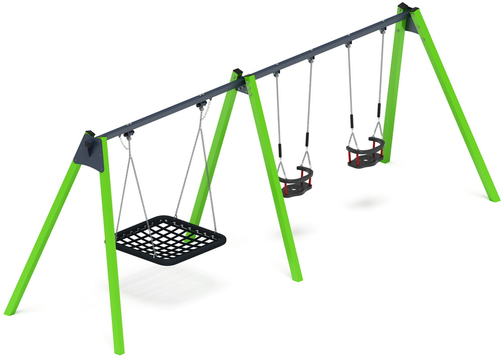 Качели М3 тройные ИО 13.М.06.03.01.01-02.1 (зеленый)
